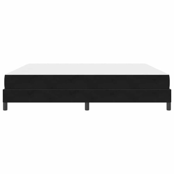 vidaXL Posteľ boxspring s matracom Čierna 200 x 200 cm Zamat – Obrázok 5