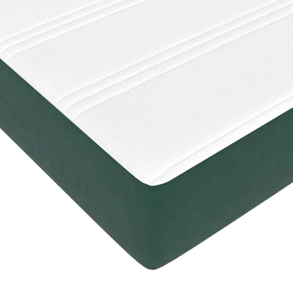 vidaXL Posteľ s pružinovým rámom Tmavozelená 200 x 200 cm látka – Obrázok 8