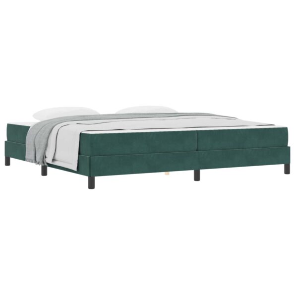 vidaXL Posteľ s pružinovým rámom Tmavozelená 200 x 200 cm látka – Obrázok 10
