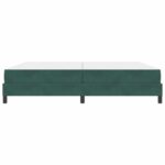 vidaXL Posteľ s pružinovým rámom Tmavozelená 200 x 200 cm látka – Obrázok 4