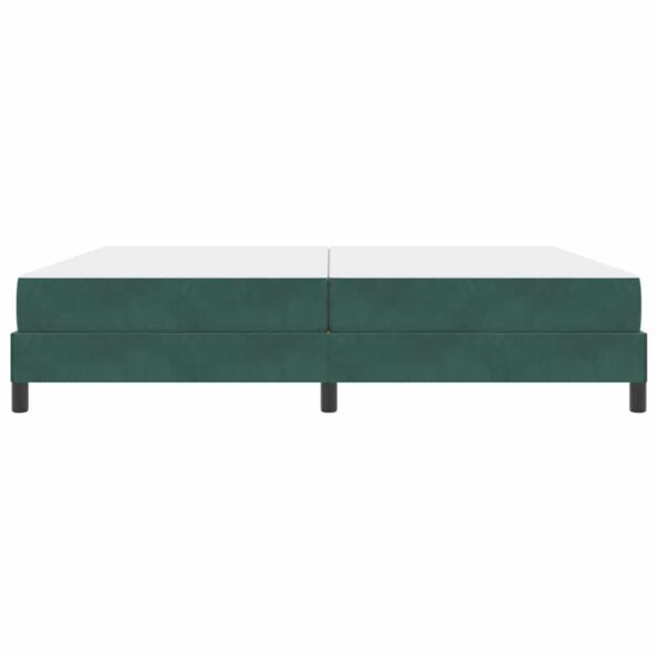 vidaXL Posteľ s pružinovým rámom Tmavozelená 200 x 200 cm látka – Obrázok 4