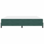 vidaXL Posteľ s pružinovým rámom Tmavozelená 200 x 200 cm látka – Obrázok 5