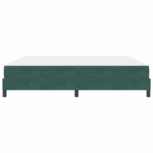 vidaXL Posteľ s pružinovým rámom Tmavozelená 200 x 200 cm látka – Obrázok 5