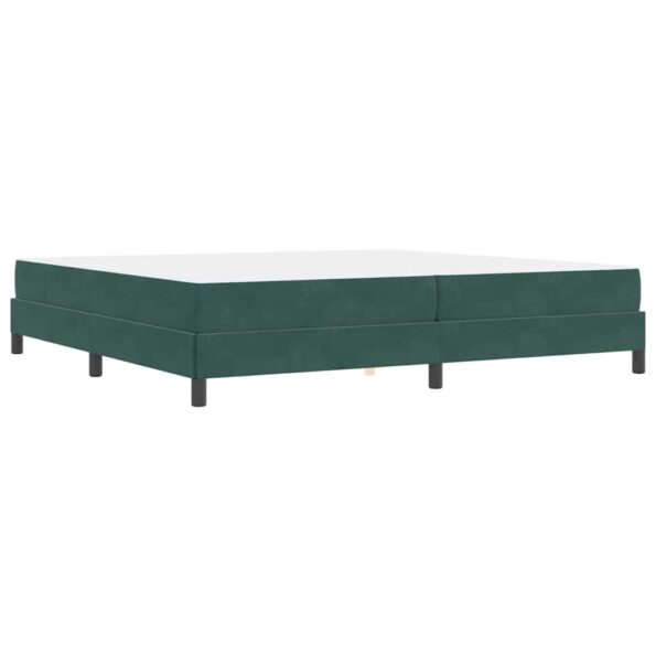 vidaXL Posteľ s pružinovým rámom Tmavozelená 200 x 200 cm látka – Obrázok 6