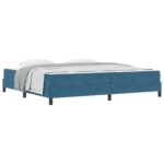 vidaXL Posteľ s pružinovým rámom Tmavomodrá 200 x 200 cm látka – Obrázok 10