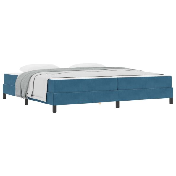 vidaXL Posteľ s pružinovým rámom Tmavomodrá 200 x 200 cm látka – Obrázok 10