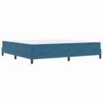 vidaXL Posteľ s pružinovým rámom Tmavomodrá 200 x 200 cm látka – Obrázok 11