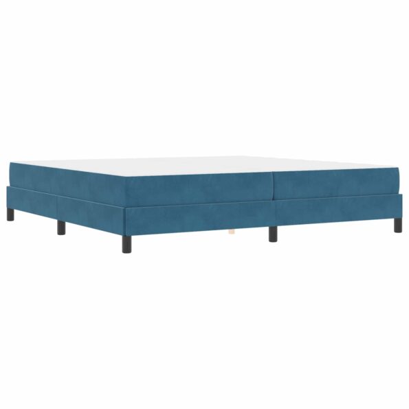 vidaXL Posteľ s pružinovým rámom Tmavomodrá 200 x 200 cm látka – Obrázok 11