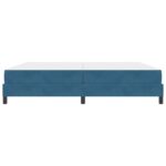 vidaXL Posteľ s pružinovým rámom Tmavomodrá 200 x 200 cm látka – Obrázok 4