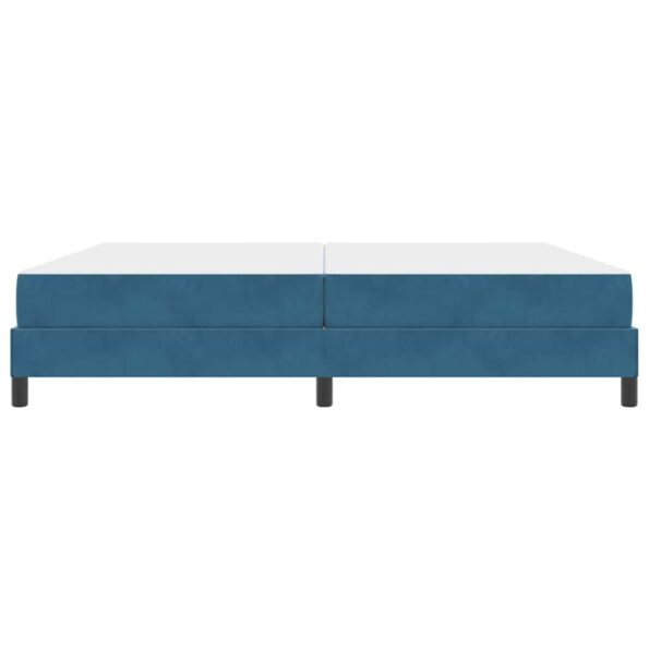 vidaXL Posteľ s pružinovým rámom Tmavomodrá 200 x 200 cm látka – Obrázok 4