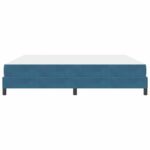 vidaXL Posteľ s pružinovým rámom Tmavomodrá 200 x 200 cm látka – Obrázok 5
