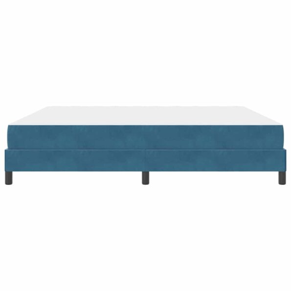 vidaXL Posteľ s pružinovým rámom Tmavomodrá 200 x 200 cm látka – Obrázok 5