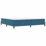 vidaXL Posteľ s pružinovým rámom Tmavomodrá 200 x 200 cm látka – Obrázok 6