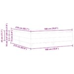vidaXL Posteľ s pružinovým rámom Tmavo šedá 180 x 210 cm látka – Obrázok 10