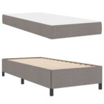 vidaXL Posteľ s pružinovým rámom Taupe, Čierna 100 x 200 cm – Obrázok 2