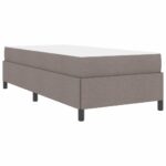 vidaXL Posteľ s pružinovým rámom Taupe, Čierna 100 x 200 cm – Obrázok 6