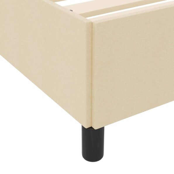 vidaXL Posteľ s pružinovým rámom Krémová, Čierna 160 x 200 cm – Obrázok 7