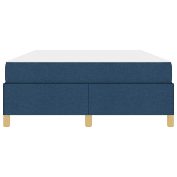 vidaXL Posteľ s pružinovým rámom Iný Modrá a biela 160 x 200 cm látka – Obrázok 4
