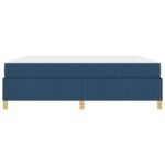 vidaXL Posteľ s pružinovým rámom Iný Modrá a biela 180 x 200 cm látka – Obrázok 4