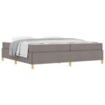 vidaXL Posteľ s pružinovým rámom Iný Taupe a biela 200 x 200 cm látka – Obrázok 10