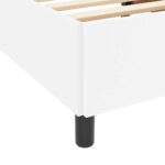 vidaXL Rám postele s matracmi Biela 90 x 190 cm látka – Obrázok 7