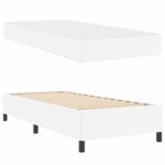 vidaXL Rám postele s matracmi Biela 90 x 190 cm látka – Obrázok 12