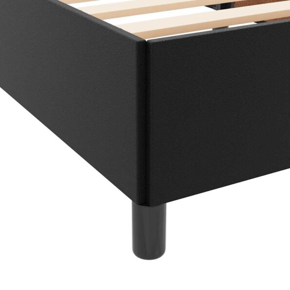 vidaXL Rám postele s matracom Čierna 90 x 200 cm Umelá koža – Obrázok 7