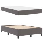 vidaXL Rám postele s matracmi Sivá 120 x 200 cm látka – Obrázok 2