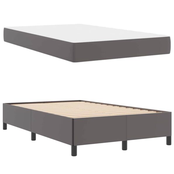 vidaXL Rám postele s matracmi Sivá 120 x 200 cm látka – Obrázok 3