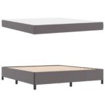 vidaXL Rám postele s matracmi Sivá 180 x 200 cm látka – Obrázok 2