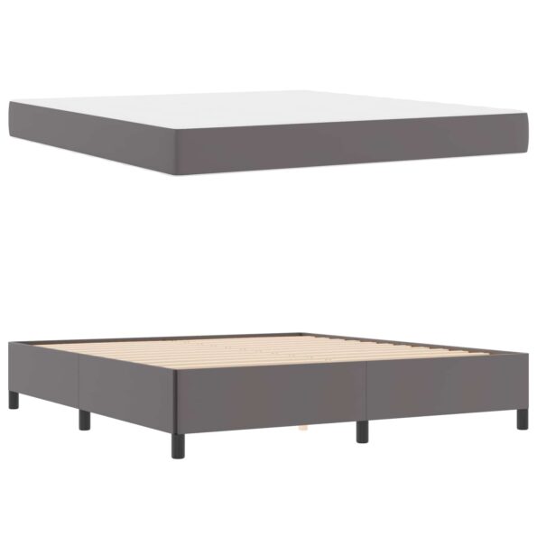 vidaXL Rám postele s matracmi Sivá 180 x 200 cm látka – Obrázok 2