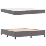 vidaXL Rám postele s matracmi Sivá 180 x 200 cm látka – Obrázok 3