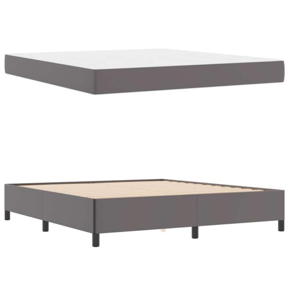 vidaXL Rám postele s matracmi Sivá 180 x 200 cm látka – Obrázok 3