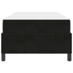 vidaXL Rám postele Iný Čierna a biela a čierna 80 x 200 cm Zamat – Obrázok 7