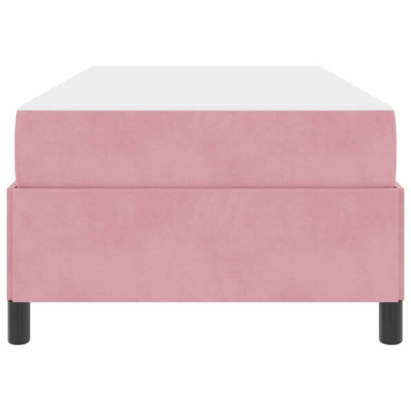 vidaXL Rám postele Iný Ružová a biela 80 x 200 cm Zamat – Obrázok 4