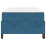 vidaXL Rám postele Iný Tmavomodrá a biela 90 x 190 cm Zamat – Obrázok 7