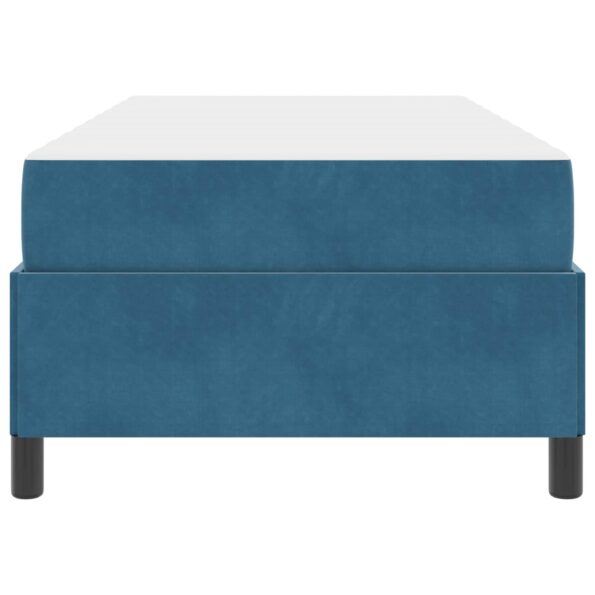 vidaXL Rám postele Iný Tmavomodrá a biela 90 x 190 cm Zamat – Obrázok 7