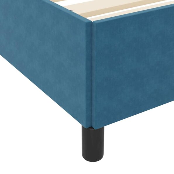 vidaXL Rám postele s matracmi Tmavomodrá 90 x 200 cm látka – Obrázok 7