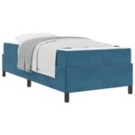 vidaXL Rám postele s matracmi Tmavomodrá 90 x 200 cm látka – Obrázok 10