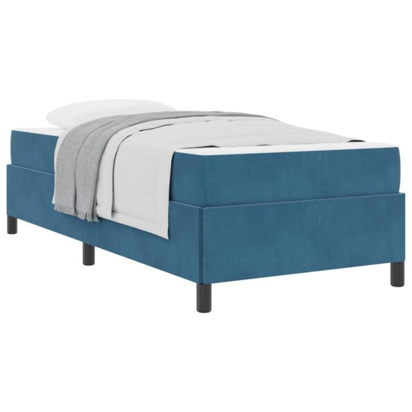 vidaXL Rám postele s matracmi Tmavomodrá 90 x 200 cm látka – Obrázok 10