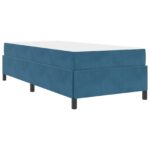 vidaXL Rám postele s matracmi Tmavomodrá 90 x 200 cm látka – Obrázok 11