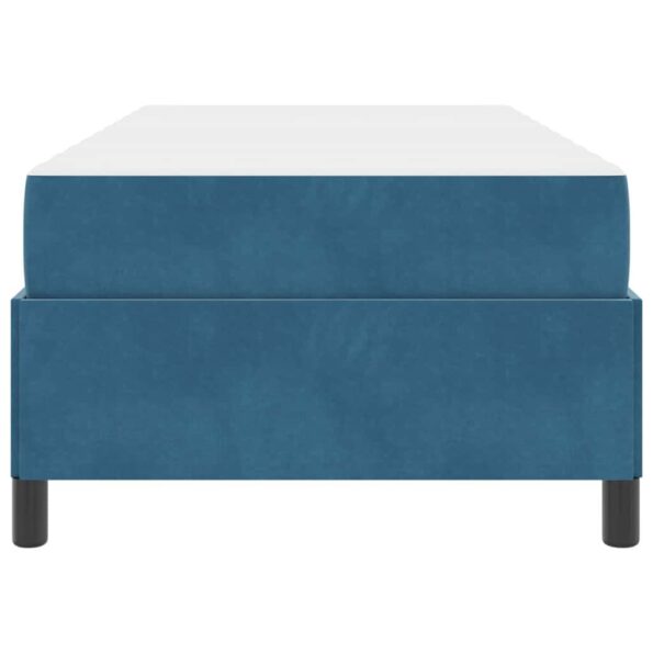 vidaXL Rám postele s matracmi Tmavomodrá 90 x 200 cm látka – Obrázok 4