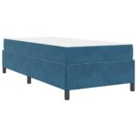 vidaXL Rám postele s matracmi Tmavomodrá 90 x 200 cm látka – Obrázok 6
