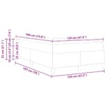 vidaXL Rám postele Iný Tmavo šedá a Biela 120 x 190 cm Zamat – Obrázok 9