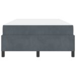 vidaXL Rám postele Iný Tmavo šedá a Biela 120 x 190 cm Zamat – Obrázok 4