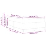vidaXL Rám postele s matracmi Tmavomodrá 120 x 200 cm látka – Obrázok 13