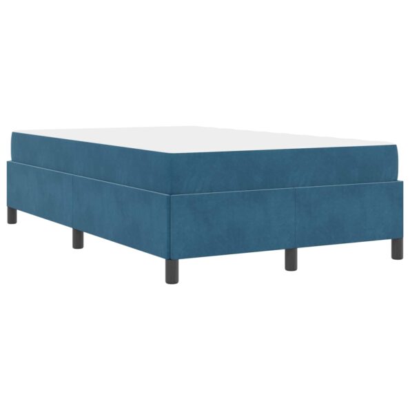 vidaXL Rám postele s matracmi Tmavomodrá 120 x 200 cm látka – Obrázok 9