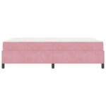 vidaXL Rám postele Iný Ružová a biela 140 x 190 cm Zamat – Obrázok 5