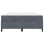 vidaXL Rám postele Iný Biely a svetlo šedý 140 x 200 cm Zamat – Obrázok 4