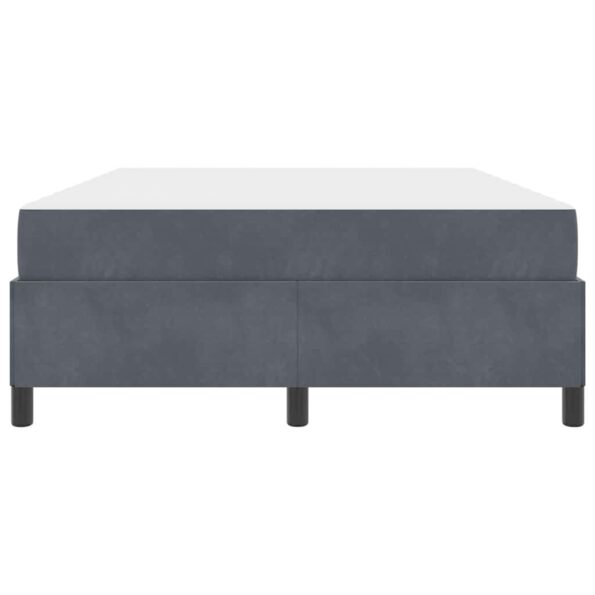 vidaXL Rám postele Iný Biely a svetlo šedý 140 x 200 cm Zamat – Obrázok 4